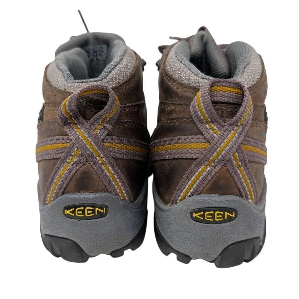 KEEN Women's 6.5 Targhee 2 Mid Height Waterproof Brown Goat Crown Blue Hiking - Picture 7 of 10